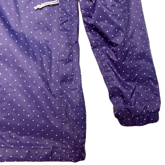 THE NORTH FACE Hooded Windbreaker Jacket Size XS in Polka Dot Navy Blue - Picture 6 of 14
